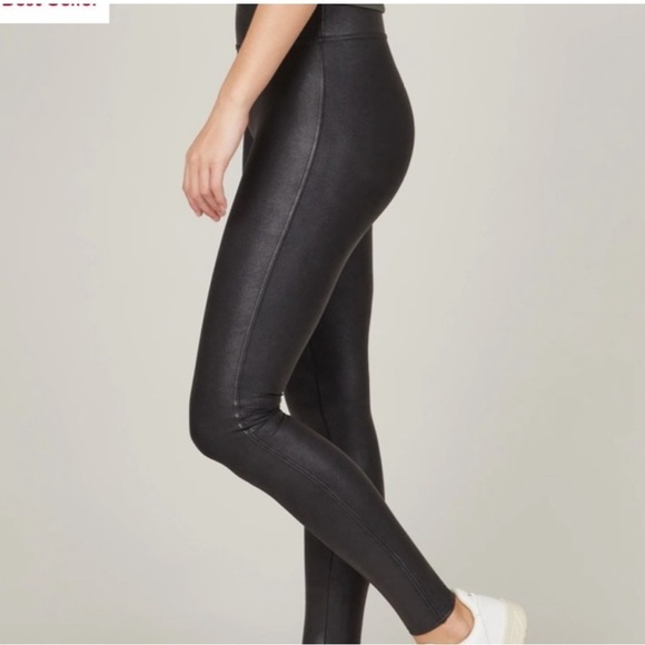 Spanx Faux Leather Leggings Size XL Black - Picture 6 of 10
